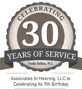 celebrating 30 years of service - yvette bethea, m.s. - associates in hearing, llc is celebrating its 7th birthday