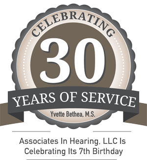 celebrating 30 years of service - yvette bethea, m.s. - associates in hearing, llc is celebrating its 7th birthday