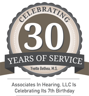 celebrating 30 years of service - yvette bethea, m.s. - associates in hearing, llc is celebrating its 7th birthday